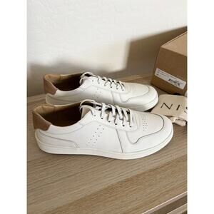 Nisolo Beto Go-To Court Sneaker Size 11 White Leather Low Top Men's NEW in Box